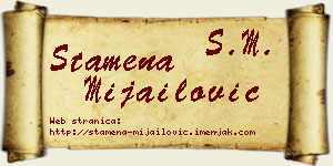 Stamena Mijailović vizit kartica